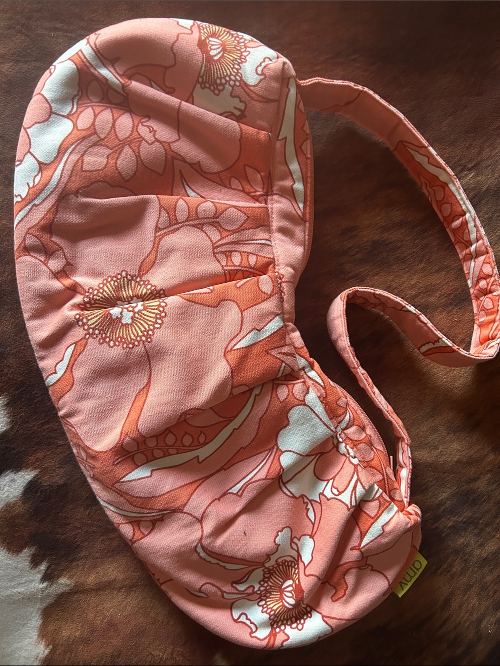 Floral Pink Shoulder Bag with Detailing